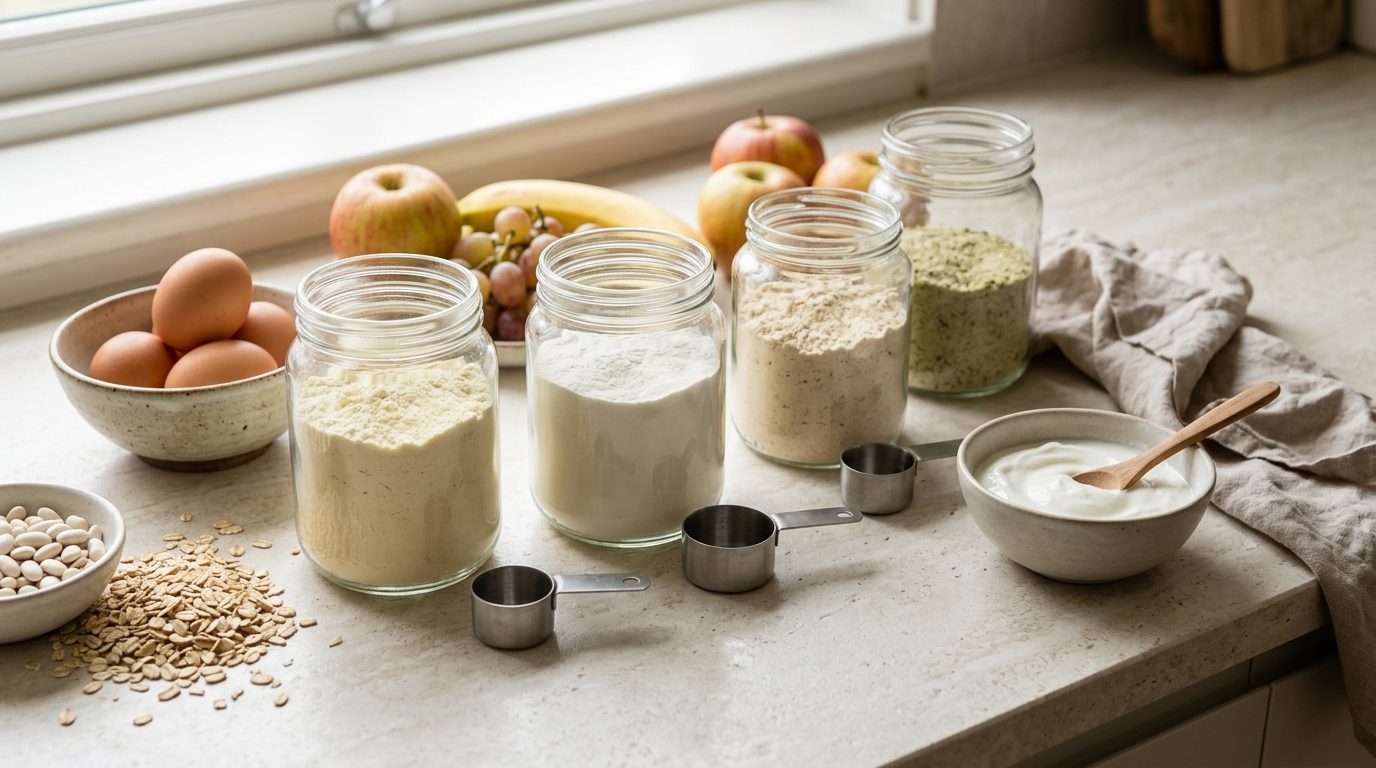 Illustrationsfoto til guiden: Valle, kasein eller planteprotein — hvad er forskellen?